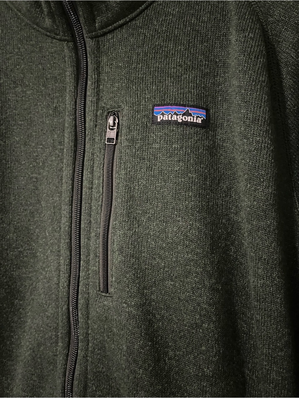 Patagonia Men’s Better Sweater Forest Green Full-Zip Fleece Jacket - Picture 3 of 7